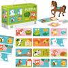 Educational Puzzle "Where Animals Live" - 12 Matching Elements for Children, No. 300117