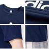 adidas Originals Trefoil Letter Logo Print Ronde Hals Korte Mouw T-shirt Heren Tops Marineblauw IA4814