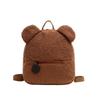 Women's Plush Bear Ears Backpack - Cute, Trendy Fall/Winter Bag for Girls and Moms
