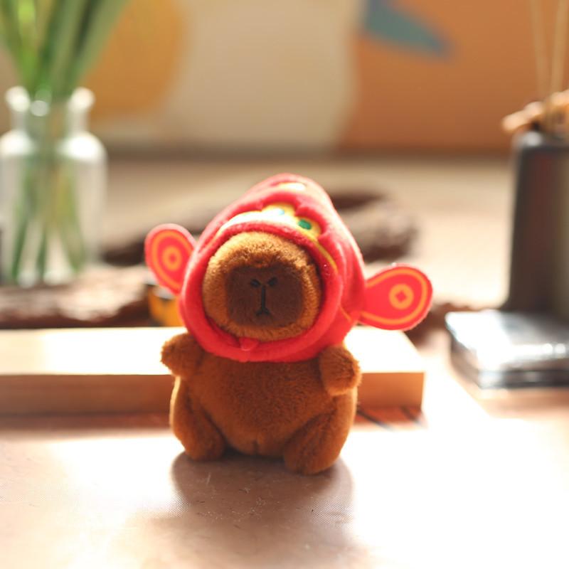 Capybara Plush Keychain Super Soft Pp Cotton Stuffed Toy Bag Clip For Kids Girls Teens Travel Decor