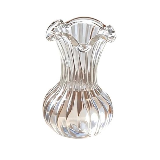 Mini Décoration Fleur en Verre Soufflée à la Main Cristaux Artificiels Plantes Petit Vase à Fleurs Ornement pour la Fête des Mères Anniversaires Cadeaux