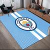 Man City Flannel Pattern Square Carpet,Area Rug,Carpet Rug for Living Room Bedroom Sofa Playroom Decor,Non-slip Floor Mat