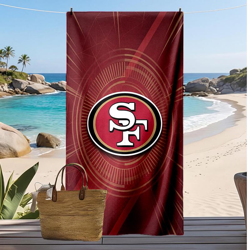 San Francisco 49ers Print Strandlaken Zacht Draagbaar Snel?Droge Handdoek Voor Zwembad Zomervakantie Buiten Sport