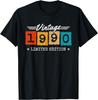 Vintage 1990 Edycja Limitowana Prezenty na 35. Urodziny Koszulka dla 35-latka Unisex Letnie Topy Streetwear Streetwear Ropa Hombre