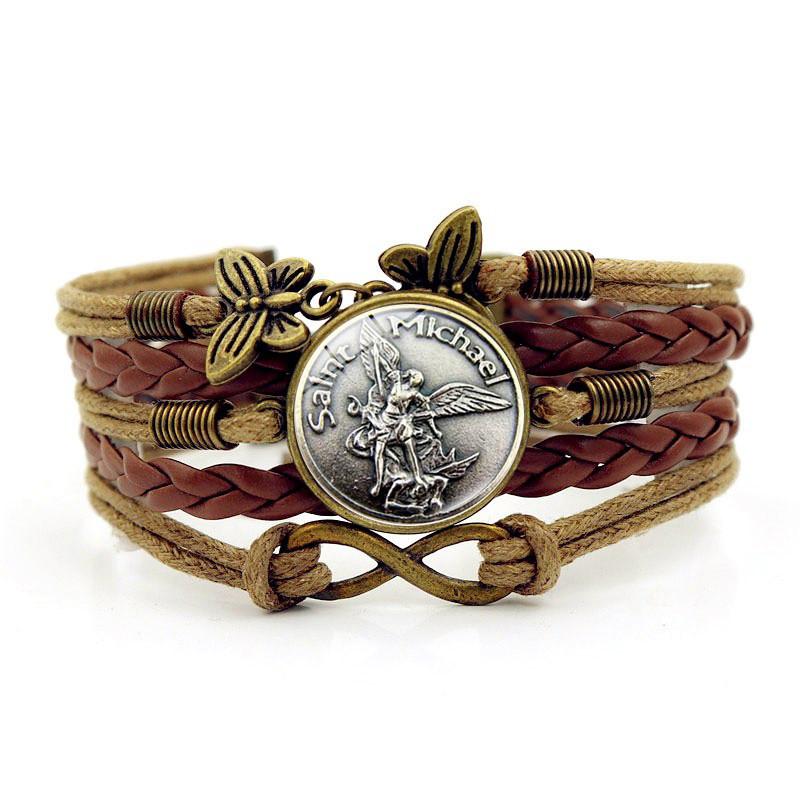 Chic Seven Archangels Gemstone Bracelet For Women Layered Handmade Design