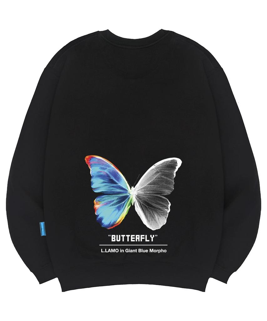 Ellamo Fleece-Lined M Morpho Sweatshirt Unisex Plus Sizes S~4Xl (B Type)