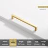 Square Bright Gold & Silver Kitchen Cabinet Handle - Modern Minimalist Black Aluminum Alloy Drawer & Wardrobe Handle