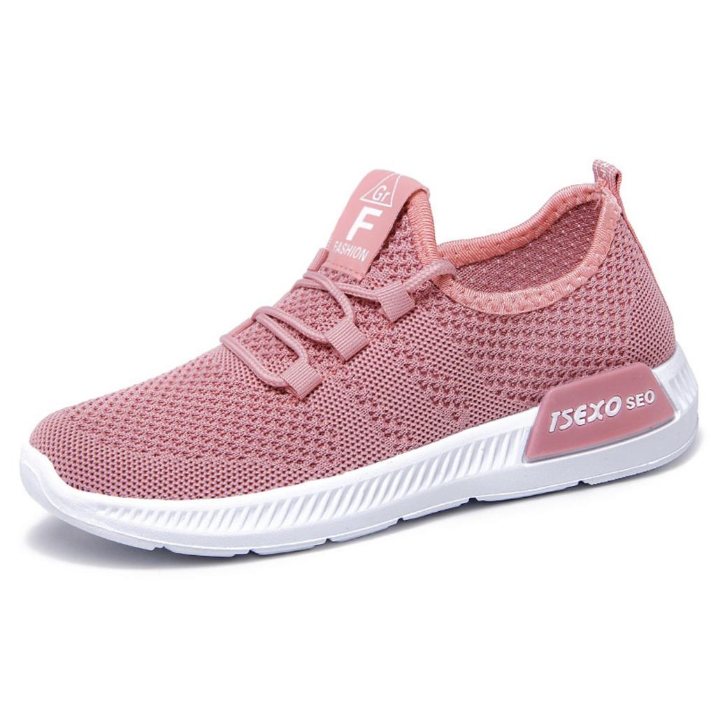 Chaussures simples Flyknit pour femmes, chaussures respirantes à semelle souple, chaussures de sport décontractées pour femmes