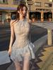 Kaindami Halterneck Chiffon Dress