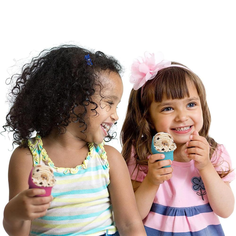 4Pcs High Quality Reusable Mini Ice Cream Cone Scoop For Birthday Party