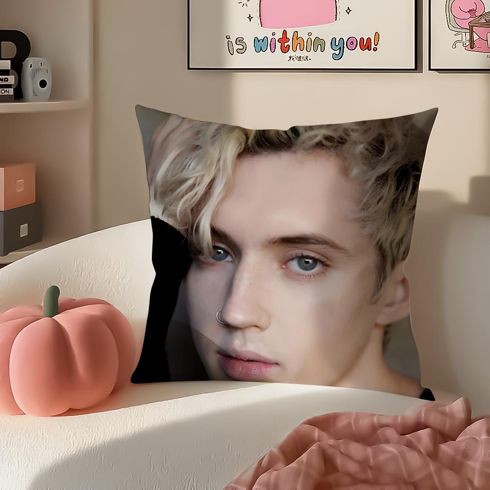 TTroye Sivan Cushion Cover Pillowcase Short Plush Invisible Zipper Room Sofa Cushion Cover