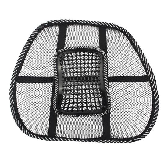 Breathable Mesh Car Chair Seat Back Support Massage Cushion Lumbar Brace Pad