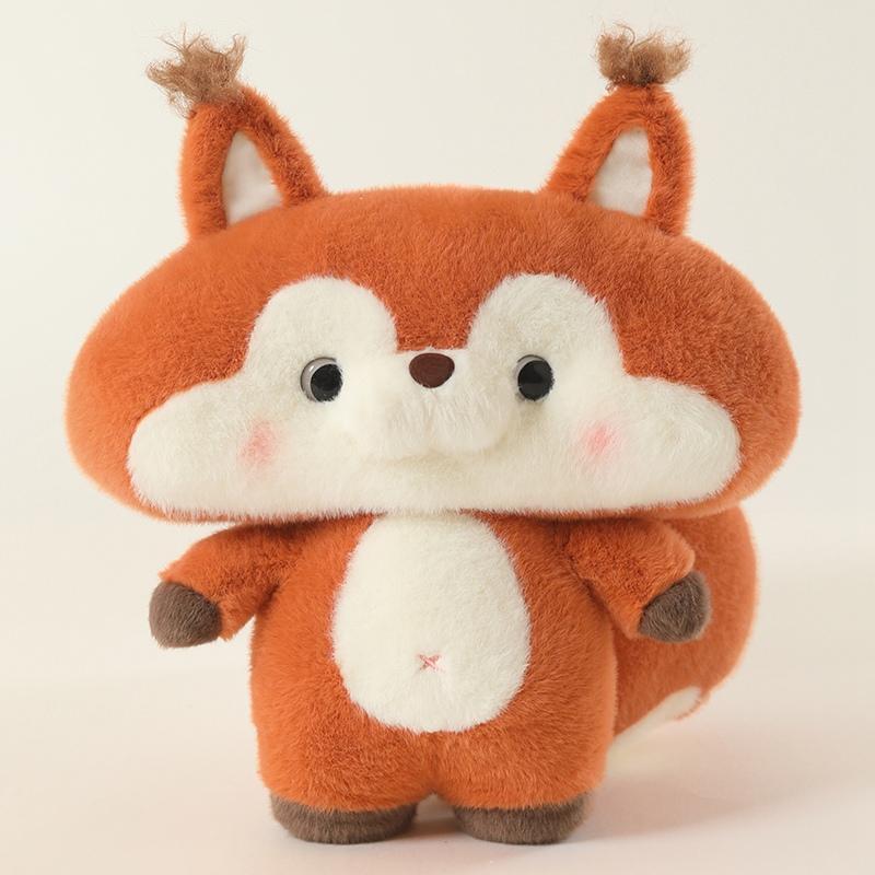 35cm Cartoon Fairy Tale Animal Plush Doll Squirrel,Raccoon,Calico Cat,Shiba Inu Dog,Red Panda Plush Toy Child Birthday Gift