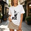 Liberty Guitar TShirt Statue of Liberty Electric Guitar Speaker Print Tee Vintage Rock Musician Shirt Casual Streetwear Y2k Top