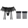 Garter Set Lace Sexy Stockings Seduction Perspective Long Barrel Garter Socks Hot Adult Sex Underwear