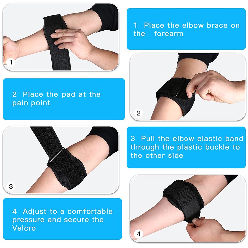 Adjustable Arm Brace Support Elbow Strap Wrap Bandage Elbow Protector Forearm Tennis Protector