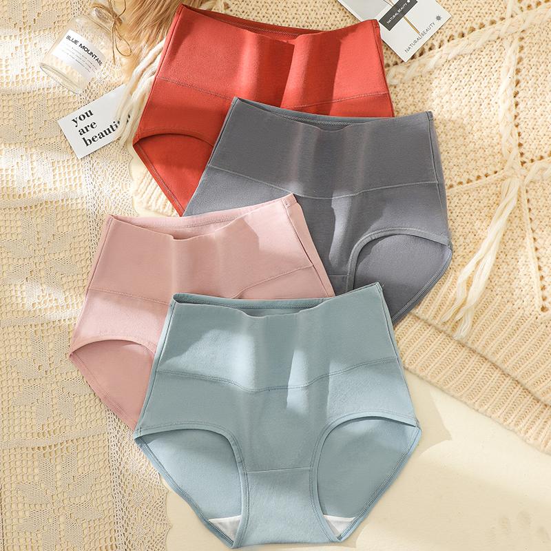 4Pcs/Set High Waist Women Panties Ladies Underwear Seamless Girls Briefs Breathable Female Lingerie