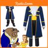 Breathable Beauty And The Beast Adam Cosplay Suit For Boys With Stylish Blue Design