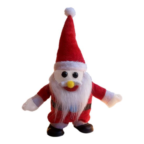 Yousheng Electric Animated Santa Hat Christmas Tree Toy with Walking Shaking Functions Festive Holiday Tabletop Decor Kid-Friendly Fun Xmas Ornaments