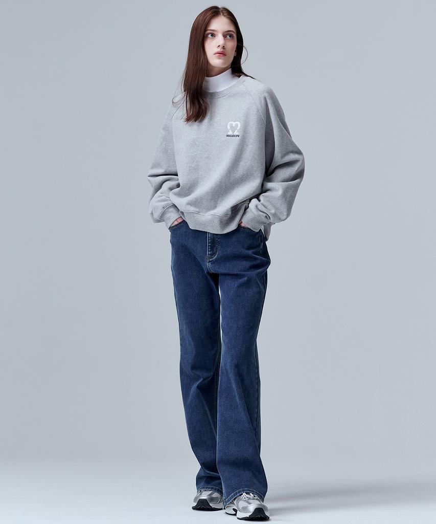 MALOUPE 5305 Brushed Raglan Sweatshirt (Gray)