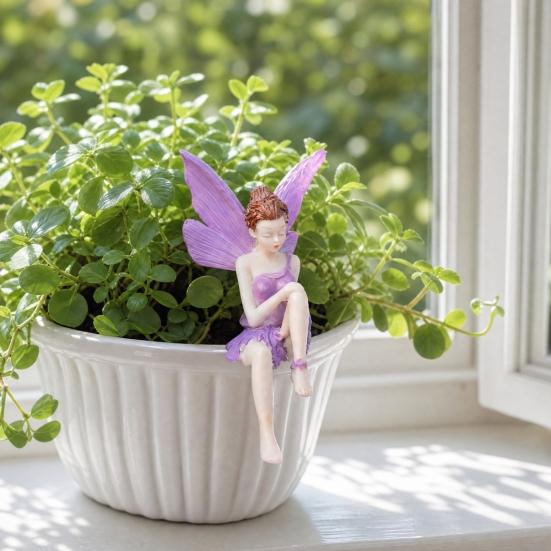 Flower Fairy Ornaments Beautiful Figurines Resin Sculpture And Fine Carving for Home Patio