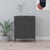 Vidaxl Cabinet With Drawers, Anthracite, 80X35X101.5 Cm, Steel