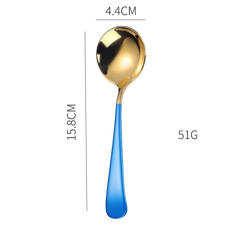 5Colors High Quality 1pcs Elegant Coffee Spoons Stainless Steel Dessert Spoons Kitchen Utensils Fash