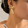 Bow V-shaped Metal Earrings