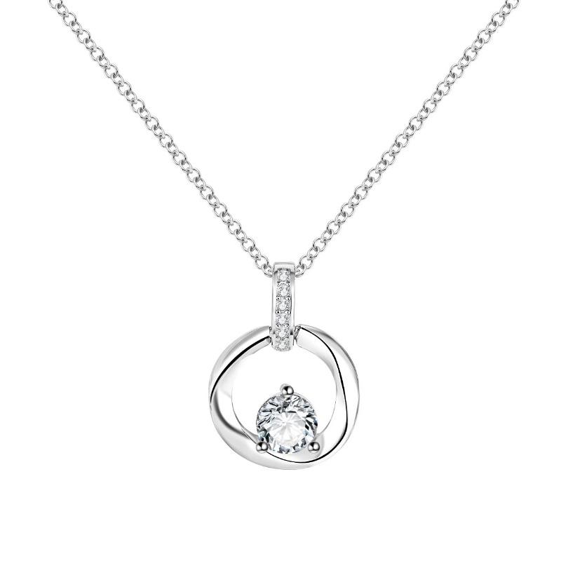 Mobiusring-Halskette Damen Leichter Luxus Nischen-Design Diamant-Schlüsselbein-Kette für Freundin Geschenk