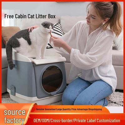 Top-Entry Large Enclosed Cat Litter Box - Anti-Splash Design