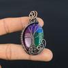 Tree Of Life Rainbow Solar Quartz 999 Copper Wire Wrapped Pendant, Handmade Gemstone Pendant Jewelry, Gifts For Wife Brand New Pendant