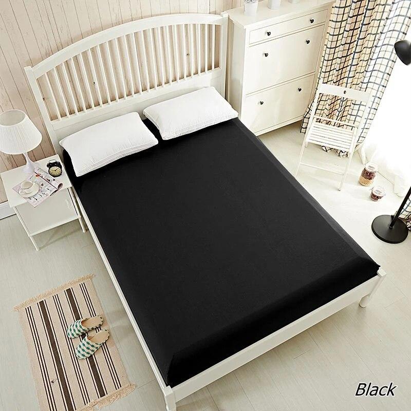 1PC Mattress Cover Fitted Sheet With Elastic Band Bed Sheets Bedding Linens Queen King Size Bedsheet 160X200CM Gray Tree