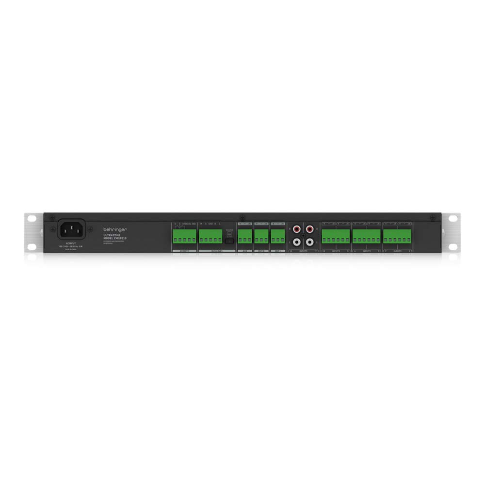 Behringer ZMX8210 V2 Zone Mixer 8-Channel 1U Euroblock Remote Control Professional Audio