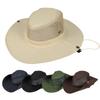Zonnehoed Unisex Outdoor Vissen Wandelen Jungle Hoed Ademend Gaas Zonnekappen Brede Rand Panama Zomer Hoed