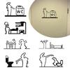 La Linea Minimalist Line Art Stickers Door Sticker Bedroom, Kitchen, Bathroom Sign Cartoon Character Design Home Decoration