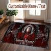 Custom Name Crystal Velvet Rug,Lady Gaga Comfortable Anti Slip Floor Mat For Room Decoration