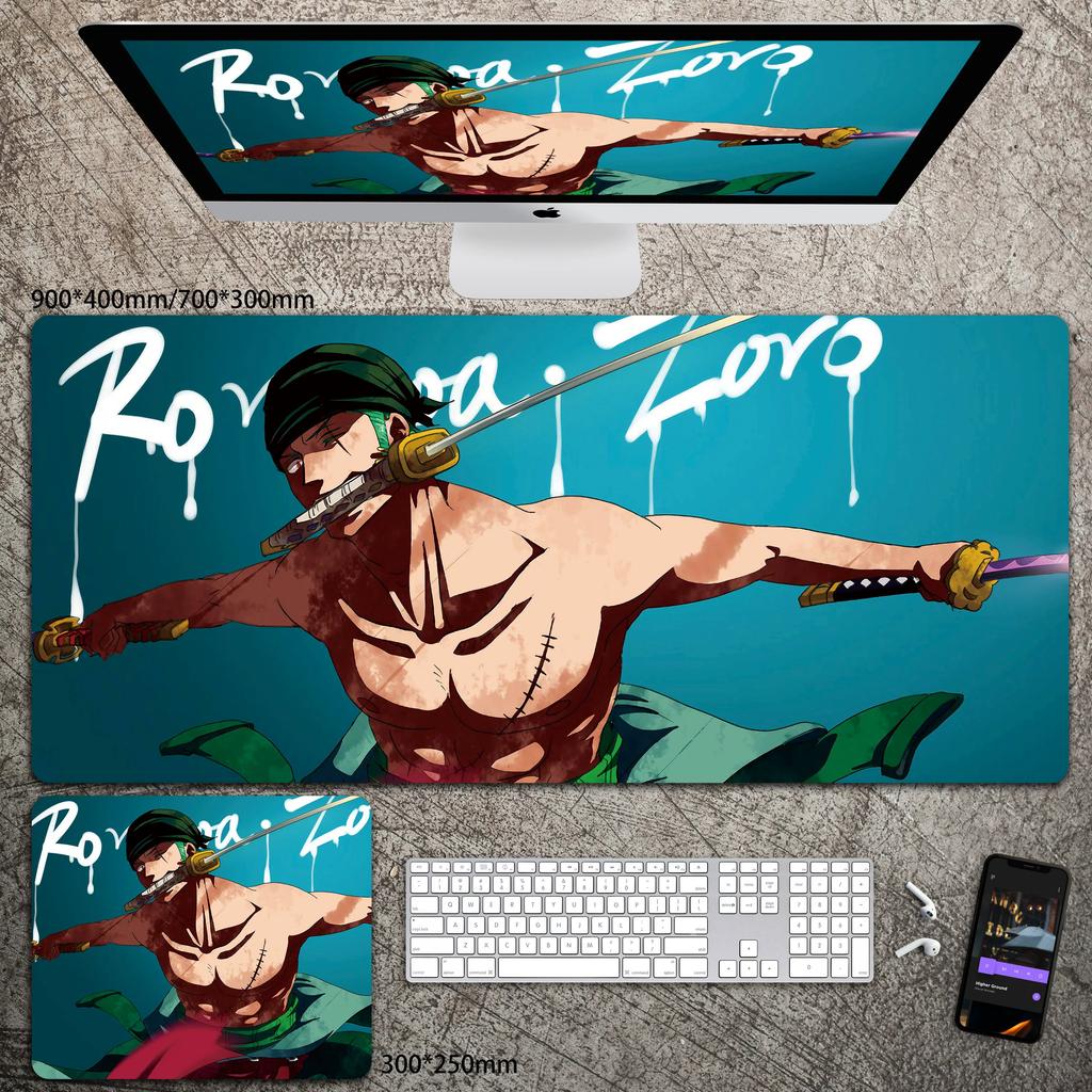 2026 High Definition ONE PIECE Leather Mouse Pad Oversized Boys Animation E-sports Game Keyboard Pad Luffy Computer Desk Pad  Waterproof Mouse Pad