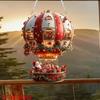 Durable Acrylic Santa And Tree Hanging Ornament Clear Christmas Decoration Efficient Holiday Decors Safe For Children Pet Friendly Designs