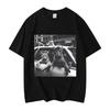 Mens and womens fashionable retro short sleeved Tshirt highquality oversized Tshirt fun cat help Meme pattern Tshirt
