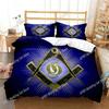 Comforter Masonic Freemason Illuminati Bedding Set 3D Printed Suitable For Bedroom Kids Home Textile