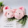 2024 Ins Hot Cartoon Pig Cotton Shoes Girls Pink Slip On Fluffy Slipper Woman Creative Piggy Slides Loafers Shoes