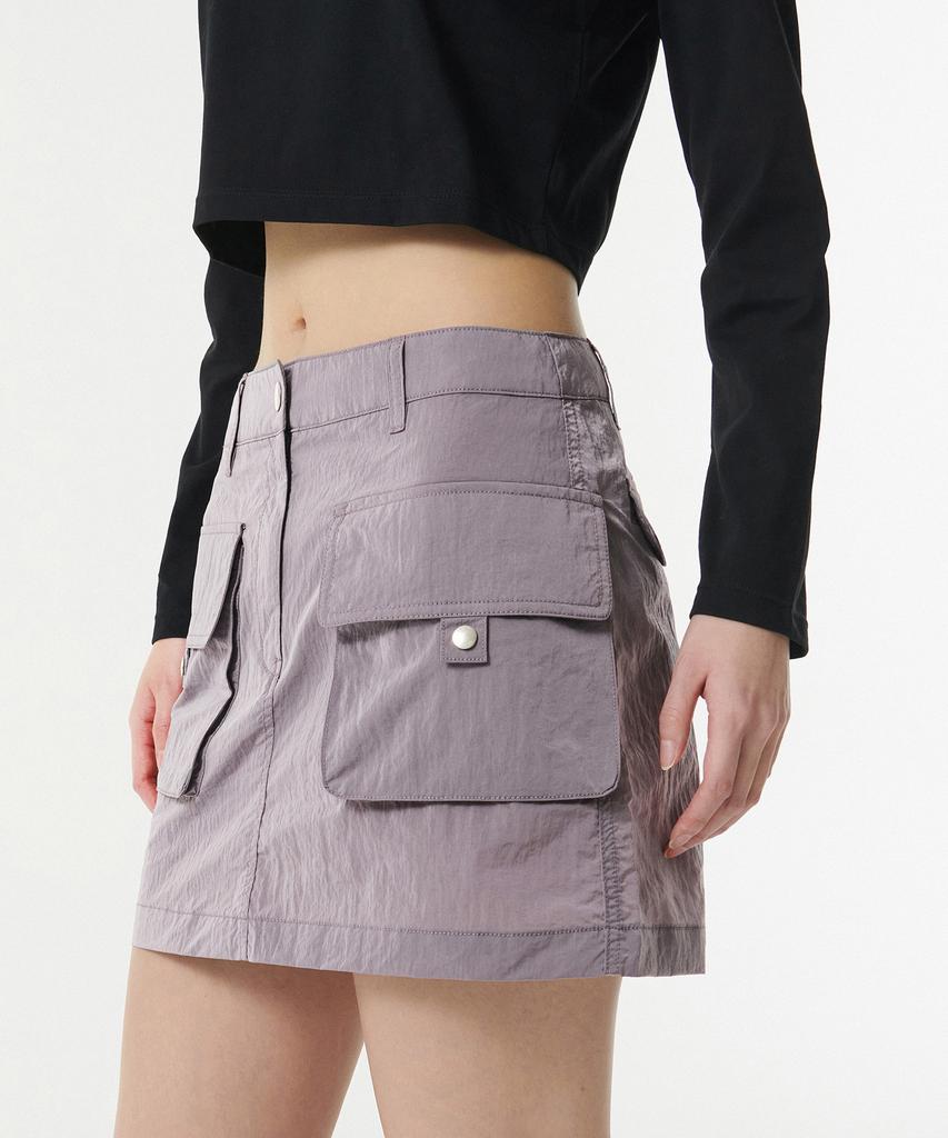 Musinsa Standard Woman Women'S Bright Cargo Mini Skirt [Purple Grey]