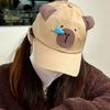 Baseballová čiapka s ušami kapybary pre ženy Muži Krásna kreslená čiapka s ušami Streetwear čiapka Hiphopová čiapka Unisex pokrývka hlavy