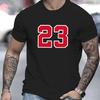 2025 New Model 2025 Mens Pure Cotton Short Sleeve TShirt 23 Printed Round Neck Short Sleeve Fashion Casual TShirt Summer New