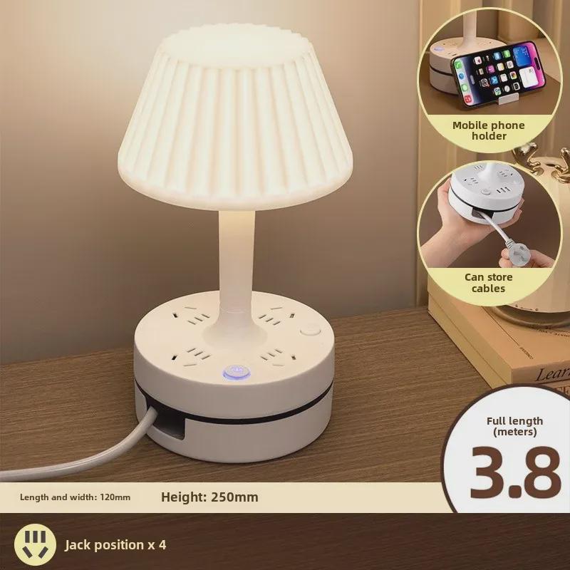 Multi-Function Table Lamp with USB, Night Light & Storage