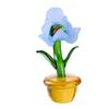 Mini Flor de Vidro Estatueta Transparente Soprada à Mão Falso Cristal Buquê de Flores em Vaso para Aniversário Dia das Mães Casamento Mulheres Mãe Escritório Casa Mesa
