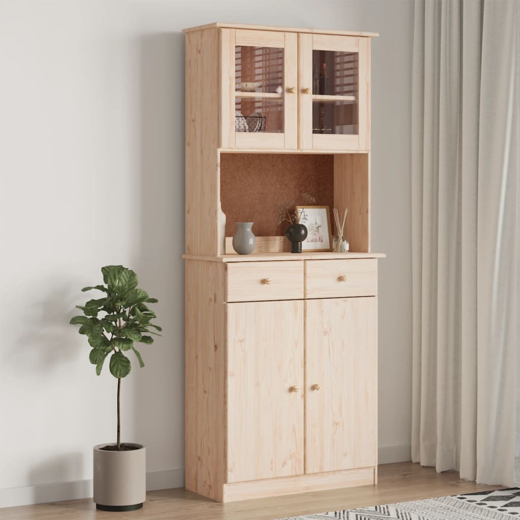 Highboard ALTA 77x35x188 Cm Solid Pine Wood