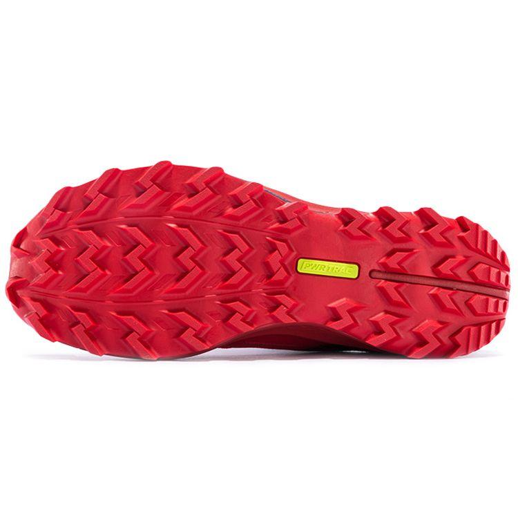 SAUCONY Peregrine 10 ST Comfortable Shock Absorbing Slip Resistant Durable Lightweight Low Top Training Running Shoes Men Sneaker Red Black S20568-20