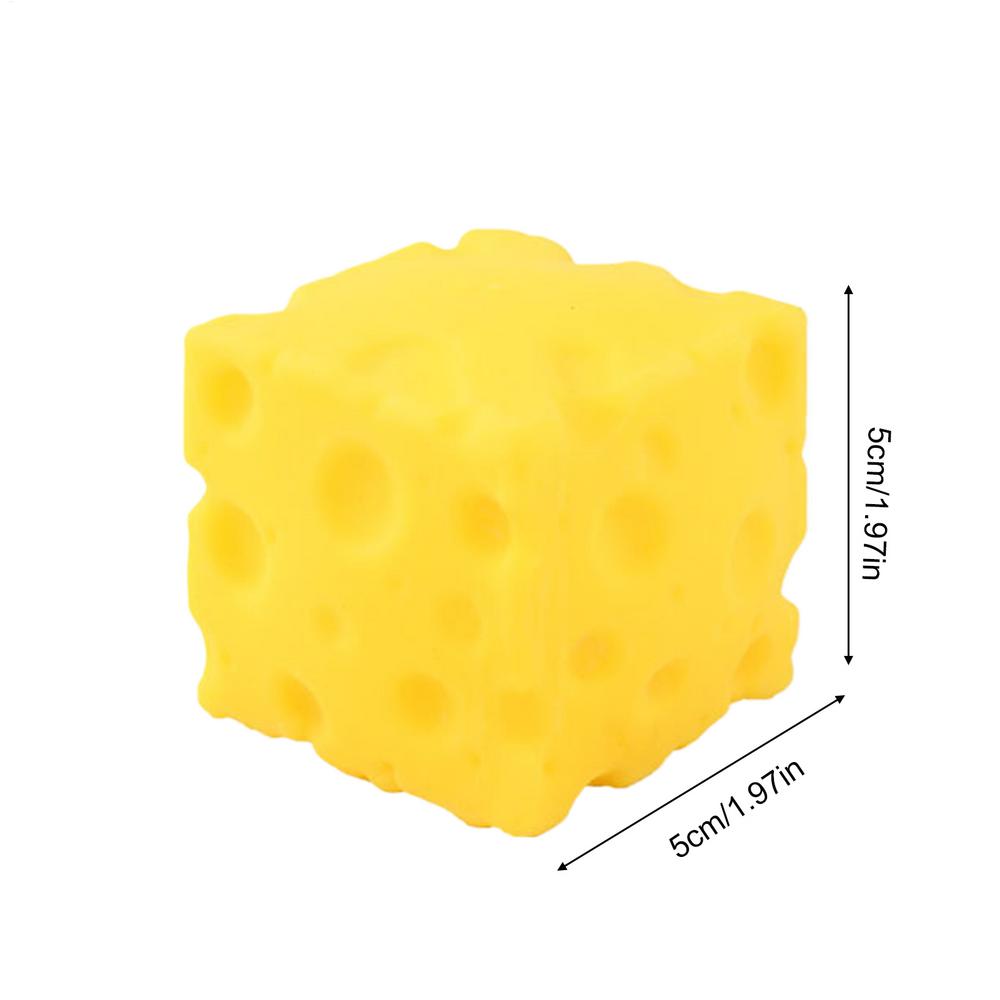 Cheese Stress Ball Sensory Slow Rebound Cheese Cube Soft Novelty Rebounding Toy for Kids Adults Students Workers Home School