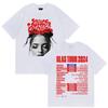Nina Chuba Album Tour Print T-shirts voor Fans Mannen Vrouwen Hip Hop Kleding Korte Mouw T-shirts Retro Mode Oversized Katoenen Tops